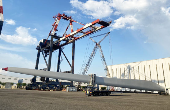 Transport wind blades for WInd Power Plant