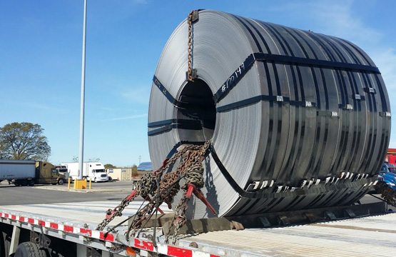 Transporting steel coils